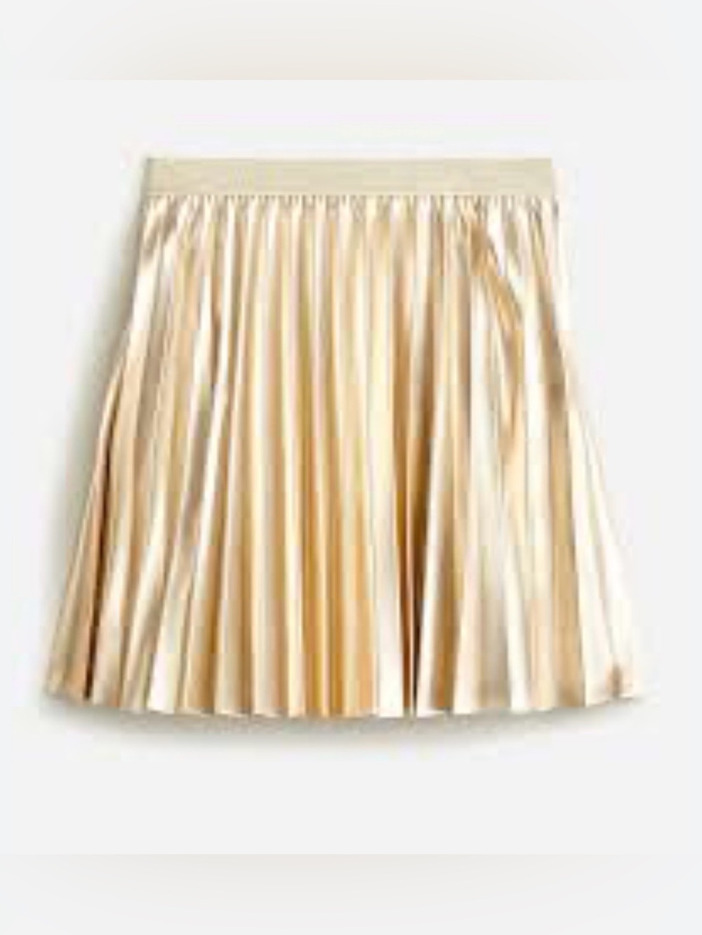 Crewcuts Metallic Pleated Skirt in Champagne Gold